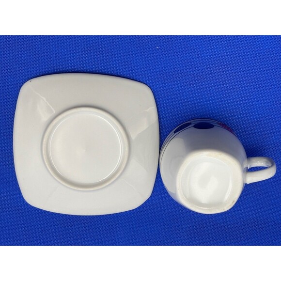 VTG Arcopal France MCM Espresso Cup & Saucer, Black, Red White Music Note Design - Picture 8 of 8